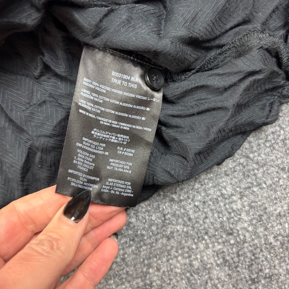 VOLCOM Women’s Black Boho Babydoll Sleeveless Top size: Large - Picture 5 of 7